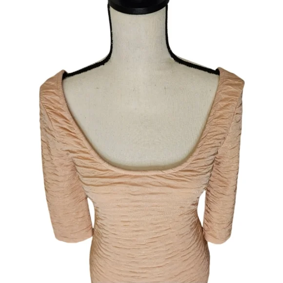 NWT - Material Girl Peach Sparkly Cocktail Dress - Picture 6 of 12